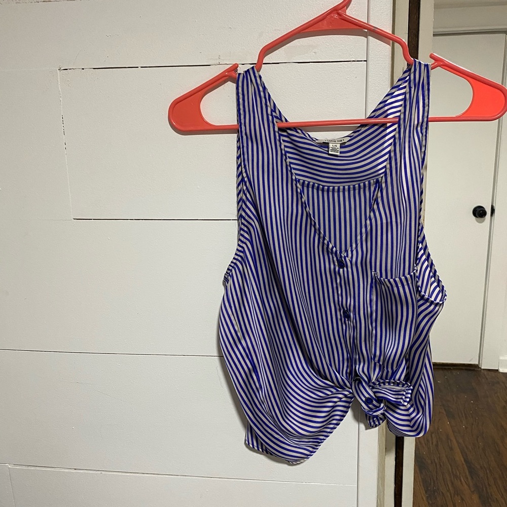 Cute Silk Tank Top Button Down